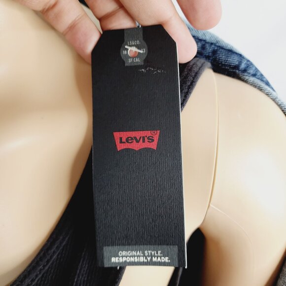 Levi's Warm Sutter Hooded Overshirt Navy XL OverSized Cottonized Hemp NWT - Picture 14 of 16